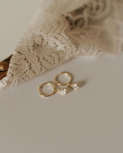April Raindrop Dangle Hoops