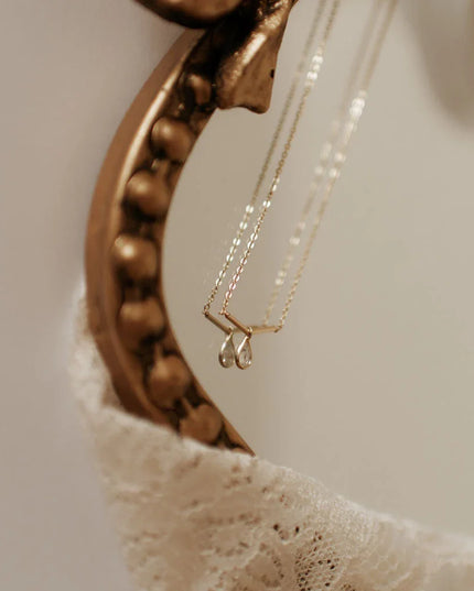 Harper Diamond Teardrop Necklace