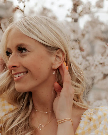 April Raindrop Dangle Hoops
