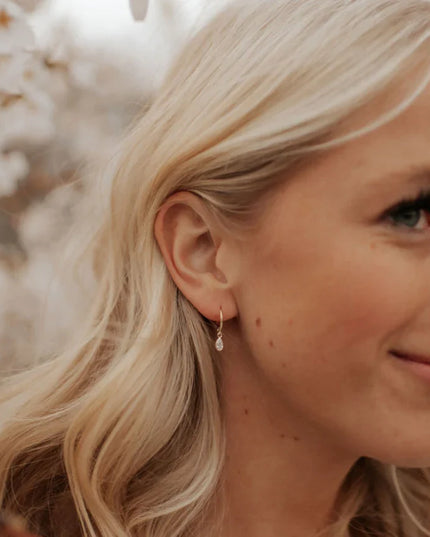 April Raindrop Dangle Hoops