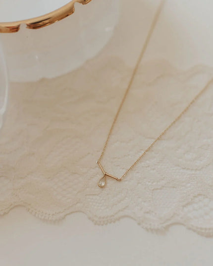 Harper Diamond Teardrop Necklace